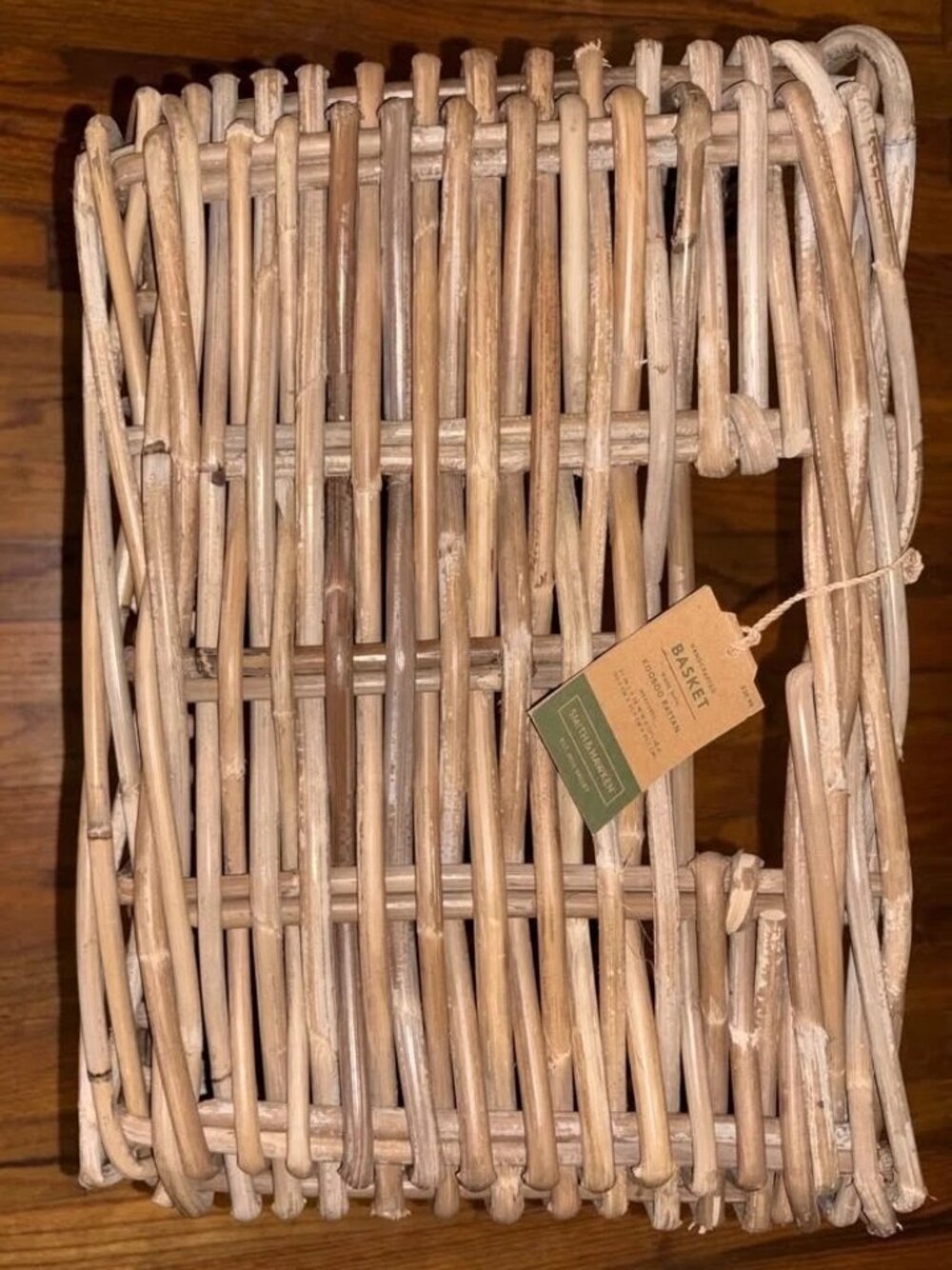 Smith &Hawkins Kooboo Ratan Storage Basket 21 x 18.5 x 12 Inch